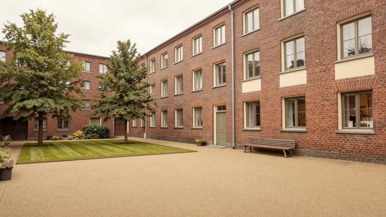 Symbolbild, KI-generiert: Begrünter Innenhof